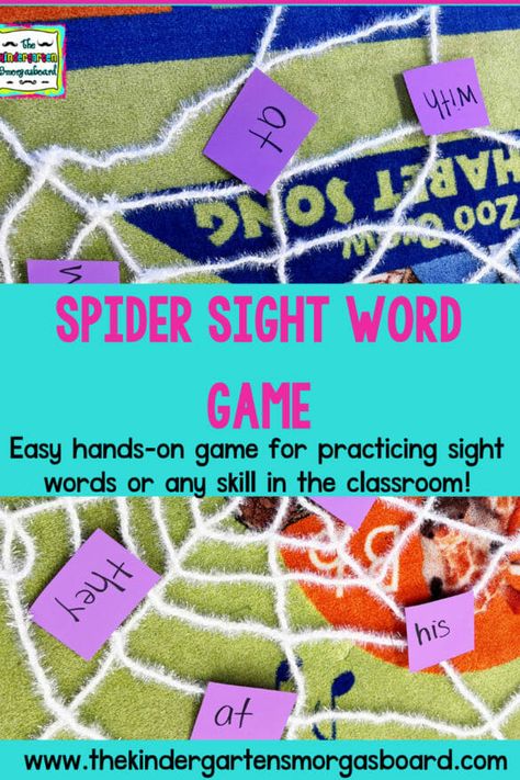 Spider Sight Words! – The Kindergarten Smorgasboard Halloween Stations Kindergarten, Fall Sight Word Activities, Halloween Sight Word Activities, Halloween Sight Word Games, Spiders Kindergarten, Sight Word Activities For Kindergarten, Halloween Stations, Reading Kindergarten, Halloween Literacy