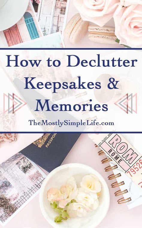 How to Declutter Keepsakes & Memories: it's so hard to let go of family heirlooms and emotional things! But it can overrun my house fast! Love these ideas for how to organize though! Good tips - they're giving me a ton of motivation!!! via @mostlysimple1 Decluttering Books, Decluttering Clothes, Declutter Books, Clutter Help, Clutter Solutions, Clutter Control, Decluttering Ideas, Organizational Ideas, How To Declutter