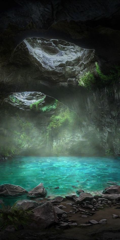 Mermaid Grotto Aesthetic, Dnd Landscape, Mermaid Cave, Dnd Diy, Moon Pool, Underwater Caves, Water Fairy, Mermaid Cove, Sea Dream