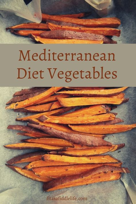 The Mediterranean Diet focuses on whole food fruits and vegetables. Learn about the wide variety of vegetables you can enjoy on the diet. fitasafiddlelife.com What To Avoid On Mediterranean Diet, Sonoma Diet Recipes, Mediterranean Green Diet, Mediterranean Diet Whole Grains, Mediterranean Diet Sides Recipes, Mediterranean Diet At Restaurants, Mediterranean Diet Vegetable Recipes, Mediterranean Diet Vegetables, Mediterranean Diet Sides