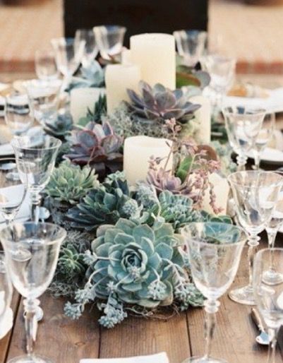 Succulent Wedding Table, Candle Table Runner, Cactus Centerpiece, Succulent Wedding Centerpieces, Candle Wedding Centerpieces, Succulent Centerpieces, Rustic Wedding Favors, Succulent Wedding, Wedding Table Decorations