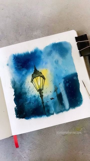 Drawing Ideas Easy For Teens, Watercolor Lighthouse, Wet On Wet Painting, Tree Tattoos, Watercolor Blog, Watercolor Beginner, Doodle Art Journals, Pencil Drawings Easy, Easy Doodle Art