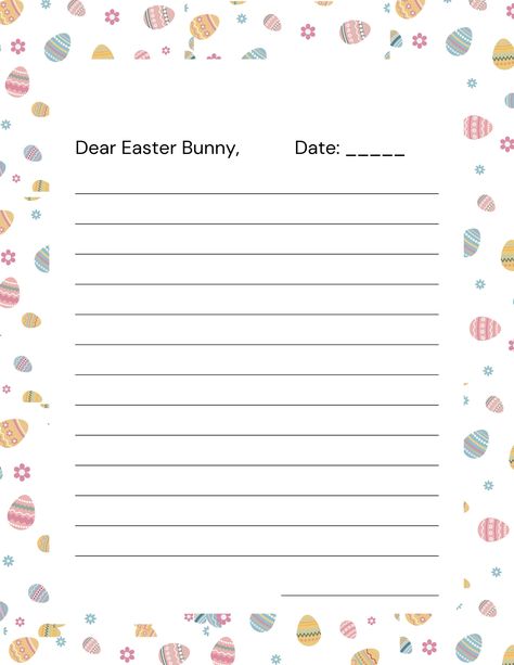 Easter Bunny Letter Template, download for free Easter Wish, Easter Bunny Letter, New Year Words, Halloween Word Search, Grocery List Printable, Free Printable Letters, Halloween Words, Easy Easter Crafts, The Easter Bunny