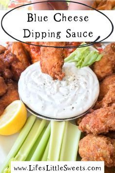 Blue Cheese Dip For Wings, Sunday Appetizers, Fondue Sauces, Finishing Sauces, Blue Cheese Dip Recipe, Blue Cheese Dipping Sauce, Chicken Wing Sauce Recipes, Chicken Wing Dip, Cheese Dipping Sauce