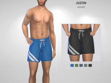 The Sims Resource - Justin Shorts Sims 4 Men Bathing Suit, Sims Cc Swimwear Men, Sims 4 Swim Trunks, Sims 4 Cc Maxis Match Swimsuit Male, Sims 4 Cc Male Swim Trunks, Summer Tube Top, Lace Swimsuit, Levis Pants, Blue Silk Dress