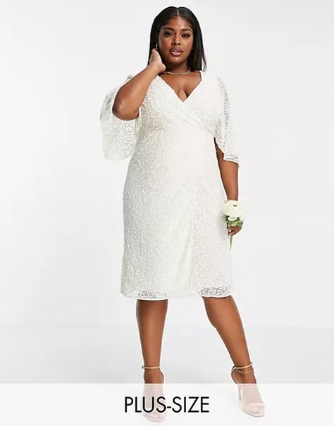 Casual Bridal Dress, White Plus Size Dresses, Midi Dress Plus Size, White Sundress, Midi Pencil Dress, Plus Size Maxi, Plus Size Wedding, Little White Dresses, Pencil Dress