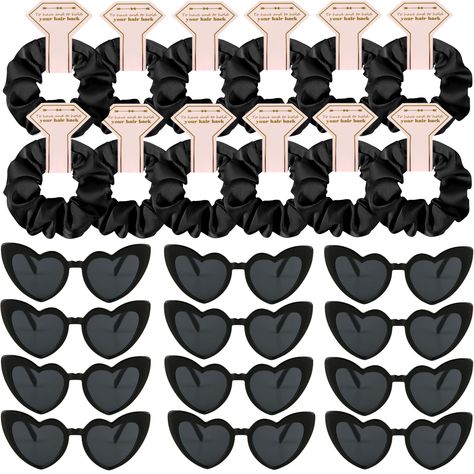 PRICES MAY VARY. Good ideas Loanzeg Scrunchies bulk pack includes 12pcs hair Scrunchies and 12pcs sunglasses gifts for the bridesmaid.1pcs for you and 11pcs for your friend, Perfect as bachelorette party favors and bridesmaid gifts! High quality Hair elastic scrunchy with a diamond card"to have and to hold Your Hair Back" Exquisite bronzing decorative cards is very cute! Bridesmaid hair ties make of satin fabric with good texture, durable, soft and stretchable enough Beautiful decoration that ca Bachelorette Hair, Bachelorette Sunglasses, Wedding Bridal Party Gifts, Gift For Wedding, Bridesmaid Proposal Gifts, Wedding Bridal Party, Bachelorette Party Favors, Proposal Gifts, Wedding Party Favors