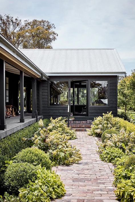 Brick Herringbone Floor, Cladding Exterior, Bong Bong, Australian House, Thrift Shop Finds, Modern Fence Design, Recycle Timber, Shed House, Homes To Love