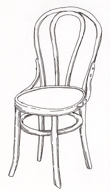 Pen, Pencil, Paper—Draw!: Contour drawing of a chair Wheelchair Drawing, Chair Cartoon, Drawing Furniture, Chair Drawing, Furniture Design Sketches, Interior Design Sketches, Contour Drawing, Art Chair, Arte Sketchbook