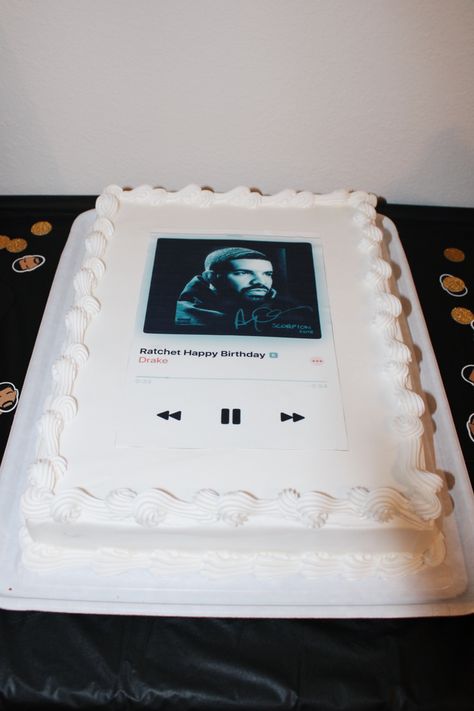 Drake Themed Party Birthday Ideas, Drake Cake Ideas, Drake Bday Party, Drake Party Theme, Drake Themed Birthday Party, 24th Birthday Cake For Him, Drake Birthday Cake, Drake Party, Drake Birthday Party