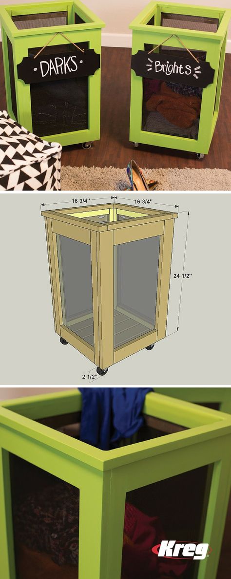 Diy Clothes Basket Storage, Diy Laundry Hamper Ideas, Laundry Hamper Diy, Wooden Laundry Hamper, Sorting Laundry, Hamper Diy, Kids Laundry Hamper, Diy Clothes Storage, Diy Laundry Basket