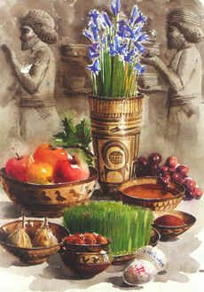 History of Nowruz, the Persian New Year Year of 2565 (1385) Norooz Design, Nowruz Table, Iranian New Year, Haft Seen, Persian New Year, Persian Calligraphy Art, New Year Table, Persian Art Painting, Ancient Persia