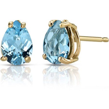 Jewelry Questions, Shine Jewelry, Aquamarine Studs, Aquamarine Earrings, Blue Topaz Earrings, Solitaire Studs, Topaz Earrings, Swiss Blue Topaz, London Blue Topaz