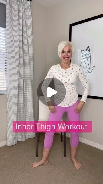 Inner Leg Workouts, Chair Yoga For Seniors, Gym Workout Plan For Women, Yoga For Seniors, Inner Thigh Workout, Workout Routines For Beginners, Body Exercise, Basic Workout, Chair Exercises