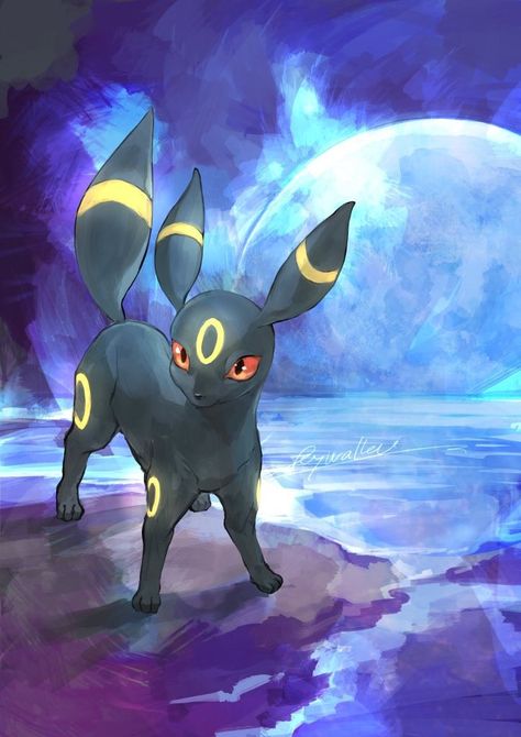 Umbreon Art, Evoluzioni Eevee, Umbreon X Espeon, Evee Evolution, Shiny Umbreon, Umbreon Pokemon, Umbreon Espeon, Eevee Cute, Umbreon And Espeon