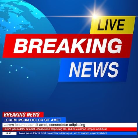 Breaking news background | Premium Vector #Freepik #vector #live-news #news #news-background #live-background Breaking News Background, News Background, Live Background, Adidas Art, Design Layouts, Graphic Design Layouts, Creative Labs, New Backgrounds, Creative Video