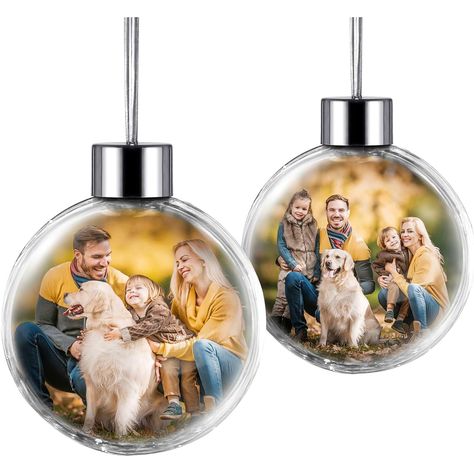 Amazon.com: 3d Christmas Ornaments Personalized Xmas Ornaments, 3d Christmas Ornaments, Picture Christmas Ornaments, Picture Frame Christmas Ornaments, Ball Christmas Tree, Ornaments For Christmas Tree, Gift Ornaments, Personalized Christmas Ornaments Family, Picture Ornaments