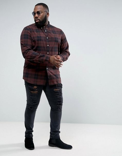 Here Are 8 Big & Tall Fall Style Trends Every Guy Should Try | Chubstr Big And Tall Fashion For Men Black, Husky Mens Fashion Big Guys Style, Tall Men Fashion Casual, Big And Tall Mens Fashion, Big Guy Fashion, Chubby Guy Outfits, Plus Size Black Men, Big Guy Outfits, Big Tall Men Fashion