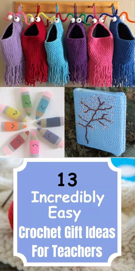 Do you have a teacher in your life that you want to show appreciation to through a homemade item? This round-up includes easy and versatile patterns for all kinds of teachers. Use this list to get started! Crochet For Teachers, Crochet Teacher Gifts Free Pattern, Classroom Crochet, Easy Crochet Gift Ideas, Crochet Teacher Gifts, Gift Ideas For Teachers, Crochet Gift Ideas, Ideas For Teachers, Free Teacher