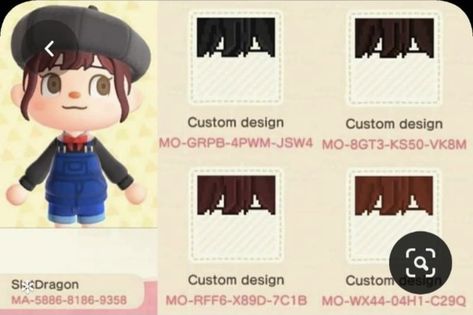 Face Designs Acnh, Animal Crossing Custom Design Face, Acnh Tattoo Code, Custom Animal Crossing Designs, Animal Crossing Bangs, Acnh Faces Code, Acnh Bangs, Animal Crossing Face Paint, Animal Crossing Custom Design