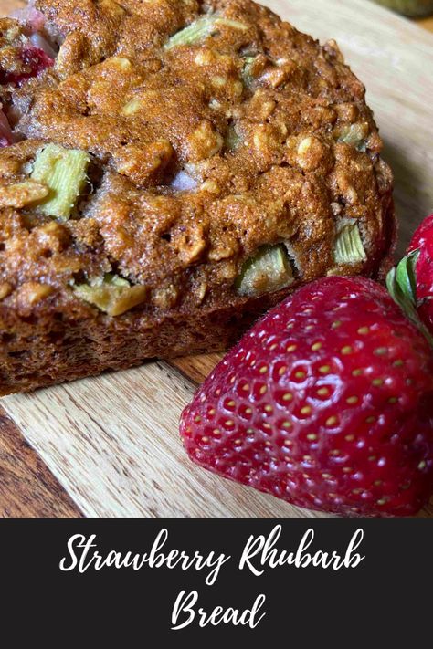 Rhubarb Zucchini Bread, Rhubarb Bread, Healthy Strawberry, Vegetable Pasta, Tasty Baking, Rhubarb Recipes, Strawberry Rhubarb, Zucchini Bread, Strawberry Recipes