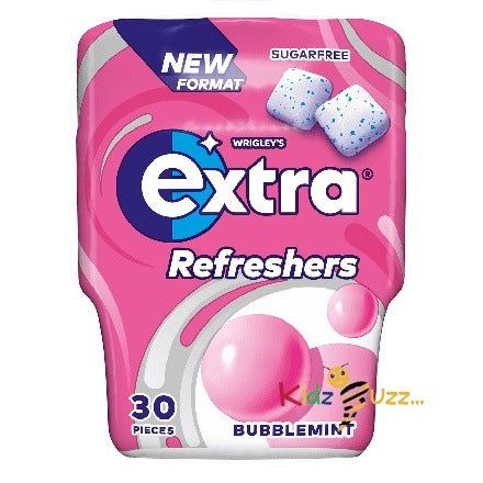 Wrigley Extra Bubblemint Refreshers Bottle 6x30pc - kidzbuzzz Extra Chewing Gum, Extra Gum, Dairy Free Breastfeeding, Desserts With Biscuits, Halloween Tableware, Christmas Decorations For Kids, Fizzy Drink, Hygiene Routine, Chocolate Sweets