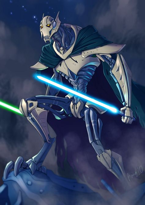 Artist: Galehowl Tragic Villain, General Grievous, Simple Person, Star Wars Background, Star Wars Sith, High Ground, Star Wars Characters Pictures, Star Wars Droids, Star Wars Drawings