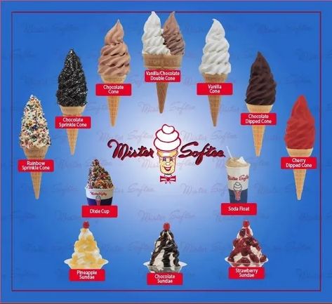 Mister Softee Mr Softee, Laika Dog, Mister Softee, Memories Childhood, Banana Boats, Soda Floats, Ice Cream Menu, Nostalgic Candy, Company Picnic