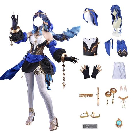 Layla Genshin Impact Cosplay, Vtuber Outfits, Layla Cosplay, Genshin Impact Layla, Dark Decora, Genshin Cosplay, Cosplay Genshin, Cosplay Clothes, Genshin Impact Cosplay