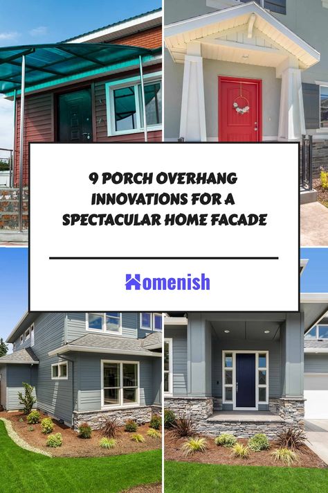 The right porch overhang can do wonders for your home's functionality and curb appeal. Whether you're looking to add a quaint touch with a scalloped edge or prefer the clean lines of a modern flat roof, there is an array of overhang options to explore. Discover nine porch overhang ideas in this article that will satisfy your roofing needs and complement your home's aesthetic. Porch Overhang Ideas, Flat Roof Porch, Porch Roof Design, Porch Overhang, Home Facade, Balcony Roof, Roof Overhang, Deck Colors, Roof Extension