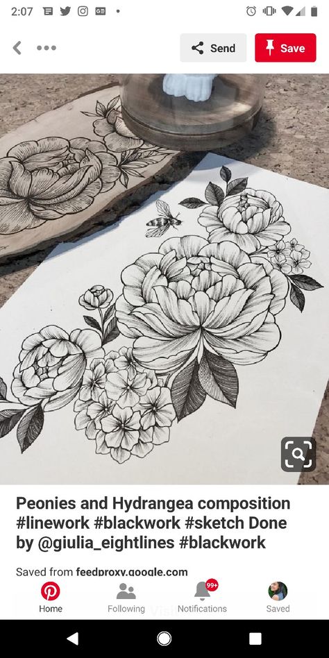 Peonies And Hydrangeas Tattoo, Hydrangea Half Sleeve Tattoo, Hydrangea Forearm Tattoo, Peony Hydrangea Tattoo, Hydrangea And Peony Tattoo, Hydrangea Tattoo Sleeve, Hydrangea Tattoos, Floral Foot Tattoo, Gardenia Tattoo