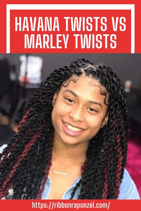 Havana Twists vs Marley Twists Marley Twist Hairstyles, Havana Twists, Marley Twist, Havana Twist, Natural Hair Stylists, Marley Twists, Perfect Hairstyle, Twist Hairstyles, Perfect Hair