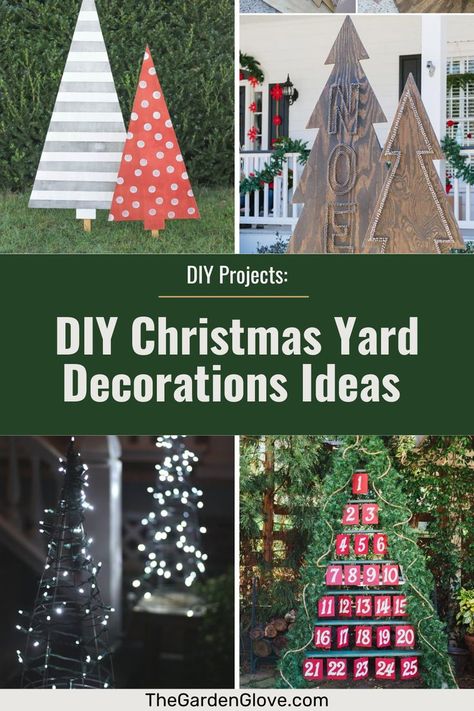 Make a statement with your front yard this Christmas using our DIY decorating projects. From festive lawns to twinkling trees, show off your holiday spirit. 🌲🎉 Diy Wood Christmas Yard Decor, Christmas Yard Displays Diy, Yard Ornaments Diy, Diy Christmas Yard Art, Diy Christmas Yard Decorations, Christmas Lawn Decorations, Outdoor Christmas Decorations Yard, Diy Christmas Ideas, Christmas Yard Art