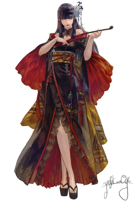 Yotsuyu Final Fantasy Artwork, Final Fantasy Art, Final Fantasy Xiv, 영감을 주는 캐릭터, Female Character Design, Fantasy Artwork, Anime Outfits, Larp, Fantasy Character Design