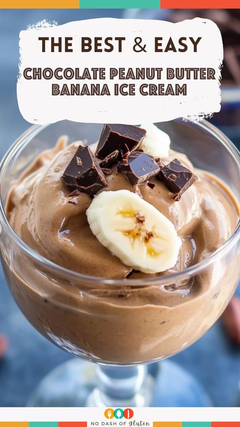 Chocolate Peanut Butter Banana Ice Cream 2 Ingredient Banana Ice Cream, Peanut Butter Desserts Easy Simple, Banana Chocolate Ice Cream, Peanut Butter Banana Recipes, Amish Peanut Butter, Peanut Butter Banana Ice Cream, Banana Ice Cream Healthy, Protein Ice Cream Recipes, Banana Pie