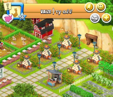 Hayday Production Buildings Design, Hay Day Farm Design Smelter, Hayday Mine Design, Hayday Machines Layout, Hay Day Mine Design, Hay Day Level 40 Layout, Hayday Layout Ideas Machines, Hayday Layout Ideas Aesthetic, Fazenda Hay Day