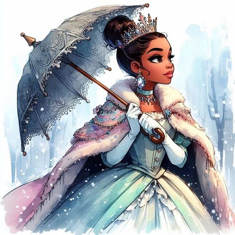 Black Disney Princess, Iconic Movie Characters, Cinderella Art, Disney Princess Artwork, Disney Princess Fan Art, Disney Princess Fashion, Princess Drawings, Princess Tiana, Princesa Disney