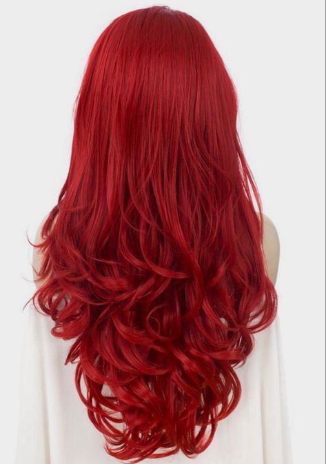 Crimson Hair, Front Lace Wigs, Manga Hair, Hair Icon, Pretty Hair Color, Red Wigs, Haircut And Color, Long Wigs, Synthetic Lace Front Wigs