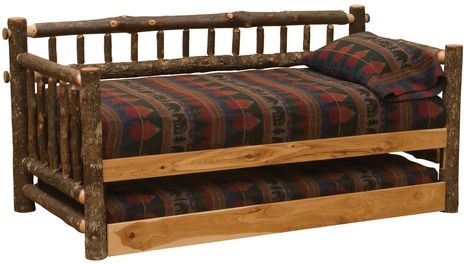 Hickory Daybed Lodge Furniture, Day Bed Frame, Pop Up Trundle, Folding Guest Bed, Trundle Mattress, Twin Daybed With Trundle, Twin Daybed, Metal Daybed, Matching Nightstands