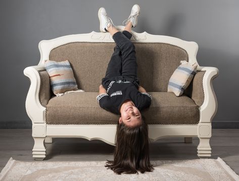 Sitting Upside Down On Couch, Weird Sitting Poses On Chair, Childish Poses, Sitting On A Bench Poses, Lounging Pose Reference, Sitting On Couch Reference, Children Reference, Animation Poses, Sitting Pose Reference