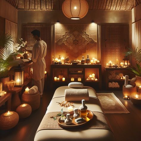 Spa Therapy Room, Bali Massage Room, Luxury Spa Massage Room, Nature Spa Design, High End Spa Design, Sauna Room Ideas Interior Design, Luxury Salon Decor, Wellness Center Ideas, In Home Spa Room Ideas