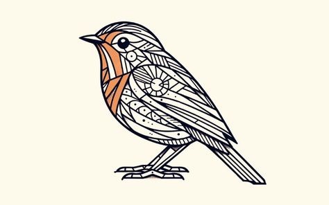 ones. Small Robin Tattoo Black And White, Geometric Robin Tattoo, Robin Flying, Robin Bird Tattoos, First Time Tattoos, Robin Tattoo, Native American Mythology, Bird Tattoo Meaning, Norse Legend