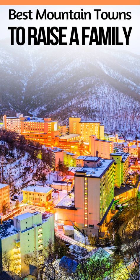 These mountain towns are perfect to raise a family due to their scenic beauty and family-friendly atmosphere. #FamilyLife #MountainTowns #USLiving Outdoor Stuff, Mountain Town, Scenic Beauty, School Fun, Outdoor Fun, Family Life, Small Towns, A Family, Stuff To Do