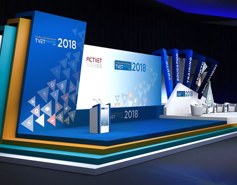 TVET Week on Behance Corporate Events Stage Set Design, Conference Event Stage Design, Stage Conference Design, Stage Conference, Event Conference Design, Conference Set Design, Stage Event Design, 3d Stage Design, Stage Design Event