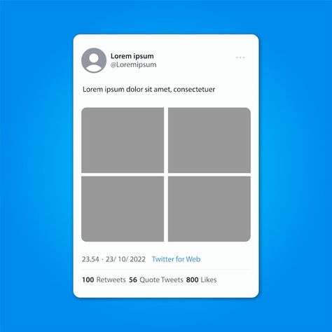 Vector twitter tweet post interface temp... | Premium Vector #Freepik #vector #facebook-frame #mockup-social #mockup-post #twitter Facebook Post Mockup, Facebook Mockup, Tweet Post, Twitter Template, Facebook Frame, Resume Maker, About Twitter, Twitter Tweets, Free Business Card Mockup