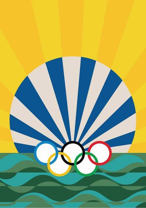 Beatriz Milhazes combines geometric shapes, bold colours and the Olympic rings in Rosa de Ouro Olympic Poster, Olympics Graphics, Colorful Posters, 2016 Olympic Games, Rio Olympics 2016, Rio Olympics, Illustration Photo, Game Illustration, Rio 2016