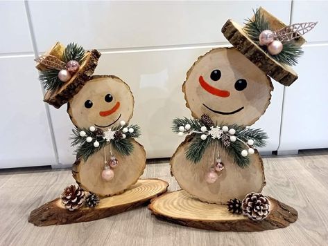 Decoration For Christmas, Handmade Christmas Crafts, Xmas Diy, Christmas Wood Crafts, Holiday Crafts Christmas, Christmas Ornament Crafts, Christmas Crafts Decorations, Christmas Wood, Winter Crafts