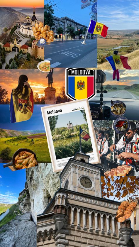 #collage #aesthetic #country #travel #Moldova #soup #MoldavianFood #viralpost #culture Aesthetic Country, Japanese Drama, Viral Post, Scenic Views, Fun Easy, Dream Vacations, Travel Dreams, Romania, Places To Go