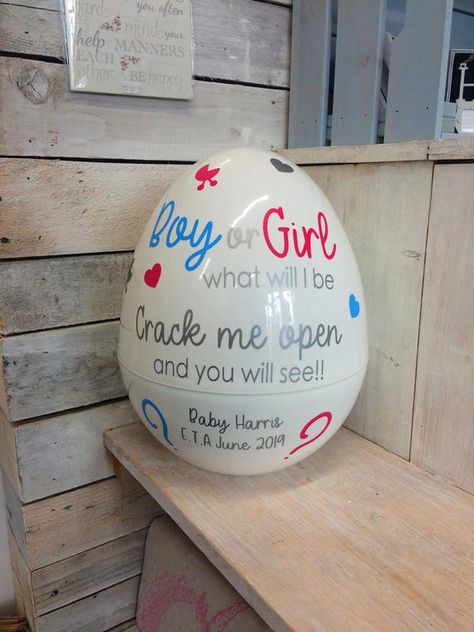 Easter Gender Reveal Ideas, Easter Egg Gender Reveal, Egg Gender Reveal, Easter Themed Gender Reveal, Easter Gender Reveal Party, Easter Gender Reveal, Easter Pregnancy Announcement, Pregnancy Ideas, Hatch Baby