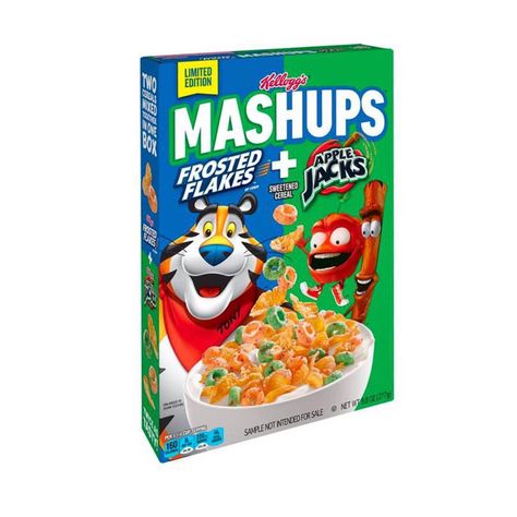 Frosted Flakes Smashups #frostedFlakes #AppleJacksCereal Cereal Station, Apple Jacks Cereal, Cereal Kelloggs, New Cereal, Apple Jacks, Cereal Mix, Belgian Waffle Maker, Mimosa Bar, Cinnamon Flavor